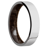 14K White Gold + Polish Finish + Walnut