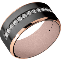 Zirconium + Bead , Polish Finish + Rose Gold