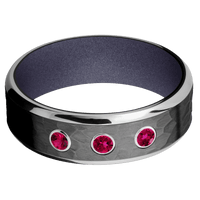 Zirconium + Hammer , Bead Finish + Crushed Orchid