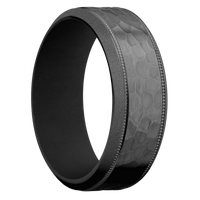 Zirconium + Hammer , Bead Finish + Black