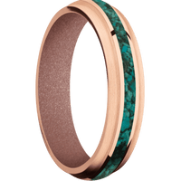 14K Rose Gold + Polish , Satin Finish + Rose Gold