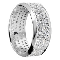 14K White Gold + Stone , Polish Finish