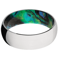 Palladium Silver + Polish Finish + Abalone