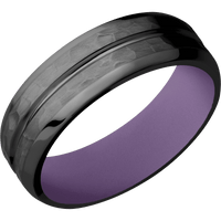 Zirconium + Polish , Hammer Finish + Bright Purple
