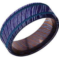 Titanium Damascus + Satinetched , Satinetched Finish