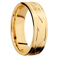 14K Yellow Gold + Satin Finish