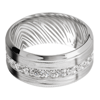 18K White Gold + Treebarkh , Polish Finish