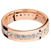 14K Rose Gold + Polish Finish