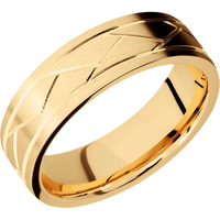 14K Yellow Gold + Satin Finish