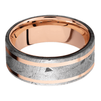 Meteorite + None Finish + 14K Rose Gold