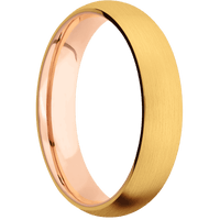 22K Yellow Gold + Satin Finish + 18K Rose Gold
