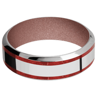 18K White Gold + Polish , Polish Finish + Rose Gold