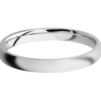 3mm wide Domed Titanium Ring with Angle Satin Finish