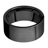 10mm wide Flat Black Titanium Ring with Distressed Finish