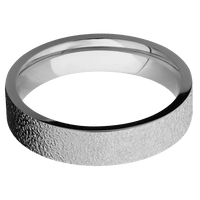 5mm wide Flat Titanium Ring with Stipple Finish
