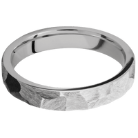 4mm wide Flat Inconel Ring with Rock Finish