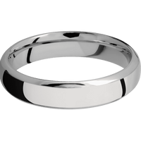 5mm wide Domed Bevel Titanium Ring with Polish Finish