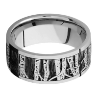 9mm wide Flat Titanium Ring with Polish Finish / Aspen Design