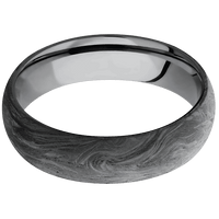 6mm wide Domed Forged Carbon Fiber Ring / Tantalum Sleeve