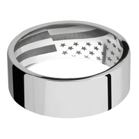 8mm wide Flat Inconel Ring with Polish Finish / None Interior Pattern