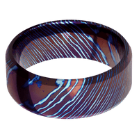 8mm wide Beveled Kuro-Ti Ring with Polish Kuro-Ti Finish