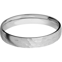 4mm wide Domed Titanium Ring with Hammer Finish