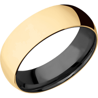 10K Yellow Gold + Polish Finish + Zirconium