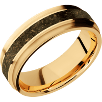 10K Yellow Gold + Polish , Satin Finish