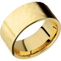 22K Yellow Gold + Hammer Finish