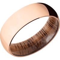 18K Rose Gold + Polish Finish + Koa