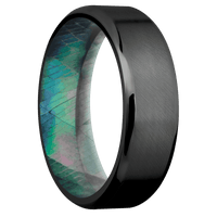 Zirconium + Anglesatin , Polish Finish + Black Mother of Pearl