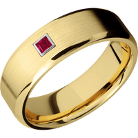 18K Yellow Gold + Satin , Polish Finish