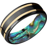 Zirconium + Satin , Polish Finish + Abalone