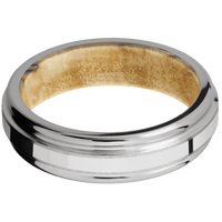 Titanium + Stone , Polish Finish + Boxelder Burl