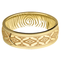 18K Yellow Gold + Polish Finish