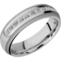 10K White Gold + Satin , Polish Finish