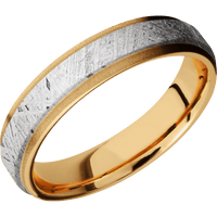 14K Yellow Gold + Polish , Sand Finish
