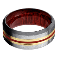 Tantalum + Distressed , Sand Finish + Blood Wood