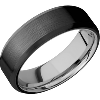 Zirconium + Satin , Satin Finish + 14K White Gold