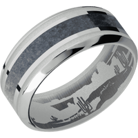 Titanium + Polish , Polish Finish + Crushed Silver