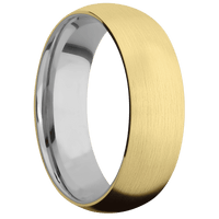 14K Yellow Gold + Satin Finish + Titanium