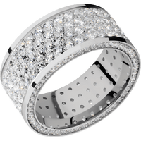 18K White Gold + Polish Finish