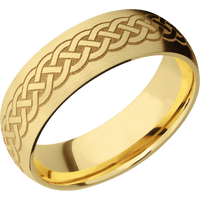 14K Yellow Gold + Satin Finish