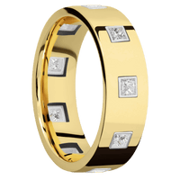 18K Yellow Gold + Polish Finish