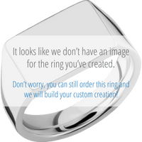 Medium Horizontal Rectangle signet ring (16x11.5mm) in Titanium, with a Wide style band, a 10K Yellow Gold inlay.