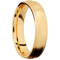 14K Yellow Gold + Satin Finish