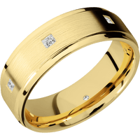 14K Yellow Gold + Satin , Polish Finish