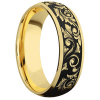 14K Yellow Gold + Satin Finish