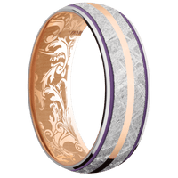 Platinum + Polish Finish + 14K Rose Gold