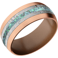 14K Rose Gold + Satin Finish + Copper Brown